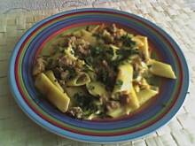 Fot. pandi, Makaron z mięsem i warzywami