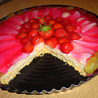 Tarta z budyniem i owocami wg Różyczki