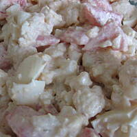 Sałatka grillowa kalafior/jajko/pomidor