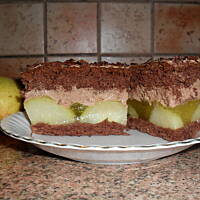 Czekoladowe ciacho z gruszkami