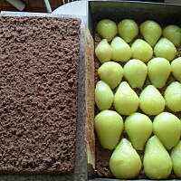 Czekoladowe ciacho z gruszkami