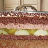 Czekoladowe ciacho z gruszkami