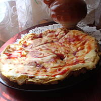 Omlet-pizza chlebowa