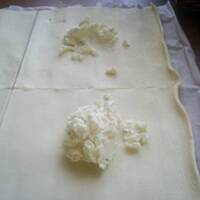 Sakiewkii z kotletem i twarożkiem kasiuli