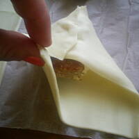 Sakiewkii z kotletem i twarożkiem kasiuli