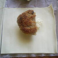 Sakiewkii z kotletem i twarożkiem kasiuli