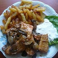 Pomidorowo-gyrosowe piersi z pieczarkami