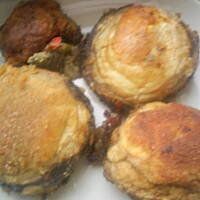 Smażone pieczarki z mięsno warzywnym nadzieniem kasiuli