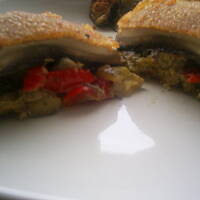 Smażone pieczarki z mięsno warzywnym nadzieniem kasiuli