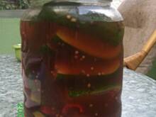 Fot. skopolendra, Ogorki w czerwonej zalewie z syropem klonowym