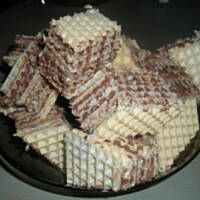 wafle z nadzieniem z mleka w proszku