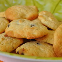 Ciasteczka bananowe z rodzynkami