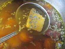 Fot. ciapeczka, czosnkowa polewka z serem gorgonzola