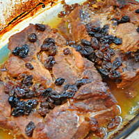 Karkówka z rodzynkami  Kasi