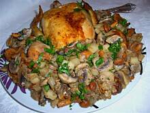 Fot. niebieska-różyczka, Kurczak złocisty z jarzynką z grzybów wg Rózyczki