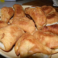 Pierogi drożdżowe z grzybami