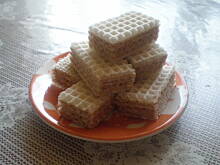 Fot. ilonar2301, Przekładane kawowe wafelki