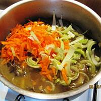 Gulasz z serc w kremowym sosie z grzybami