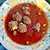 Meksykańska zupa z pulpecikami