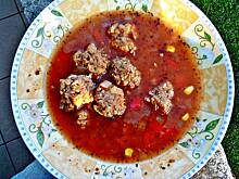 Fot. Luelle, Meksykańska zupa z pulpecikami