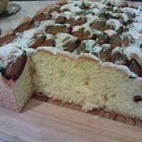 Puszyste ciasto ze śliwkami