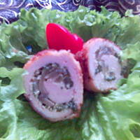 Pieczarkowo-pietruszkowe roladki z kurczaka