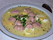 Fot. niebieska-różyczka, Barszcz biały z kwasem ogórkowym