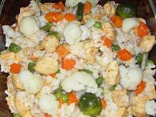 Fot. megii013, Potrawka z ryżem w sosie czosnkowym.