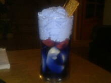 Fot. kaha87ha, Smerfowy deser z pianką - mmmmniam