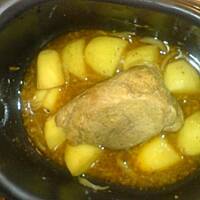 Szynka wieprzowa pieczona z ziemniakami i cebulką