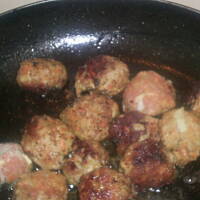 Klopsiki mięsne z jajkiem pieczarkami cebulą kasiuli - pycha