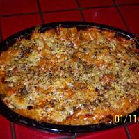 Zapiekanka makaronowa z mięsem i warzywami