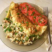 Omlet z grzybami leśnymi