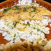 Ryba pieczona w  folii, mojego meza AM