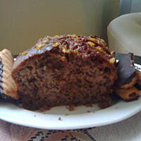 Smakołyk orzechowo- czekoladowy z gruszkami z syropem pomarańczowym