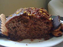 Fot. osulka, Smakołyk orzechowo- czekoladowy z gruszkami z syropem pomarańczowym