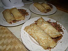 Fot. anulkas, Bliny z kaszą gryczaną i sosem pieczarkowym