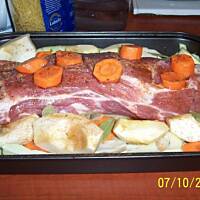 Karczek pieczony na warzywach