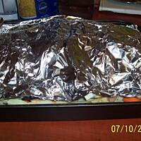 Karczek pieczony na warzywach