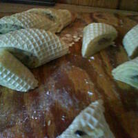 Zrolowane  ziemniaki w waflu