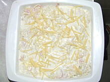 Fot. magcia, Makaronowa zapiekanka z szynką i ananasem