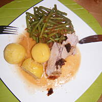 Schab ze śliwką i sosem wg Madzi81