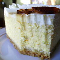 sernik - cheesecake pomarańczowy, z karmelizowanymi pomarańczami