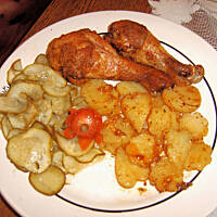 Udka pieczone w majonezie z ziemniakami wg M&Ł