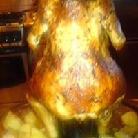 Stojący aromatyczny kurczak zapiekany z ziemniakami godny pochwały wg Molly