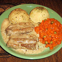 Żeberka w śmietanie wg M&Ł