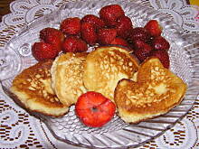 Fot. ulla*, Racuszki z serem ricotta i truskawkami