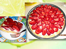 Fot. Gosia76, Półkruche ciasto z kremem i truskawkami