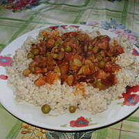 Jednogarnkowe danie z kaszą jęczmienną