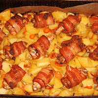 Skrzydełka w boczku wg M&Ł